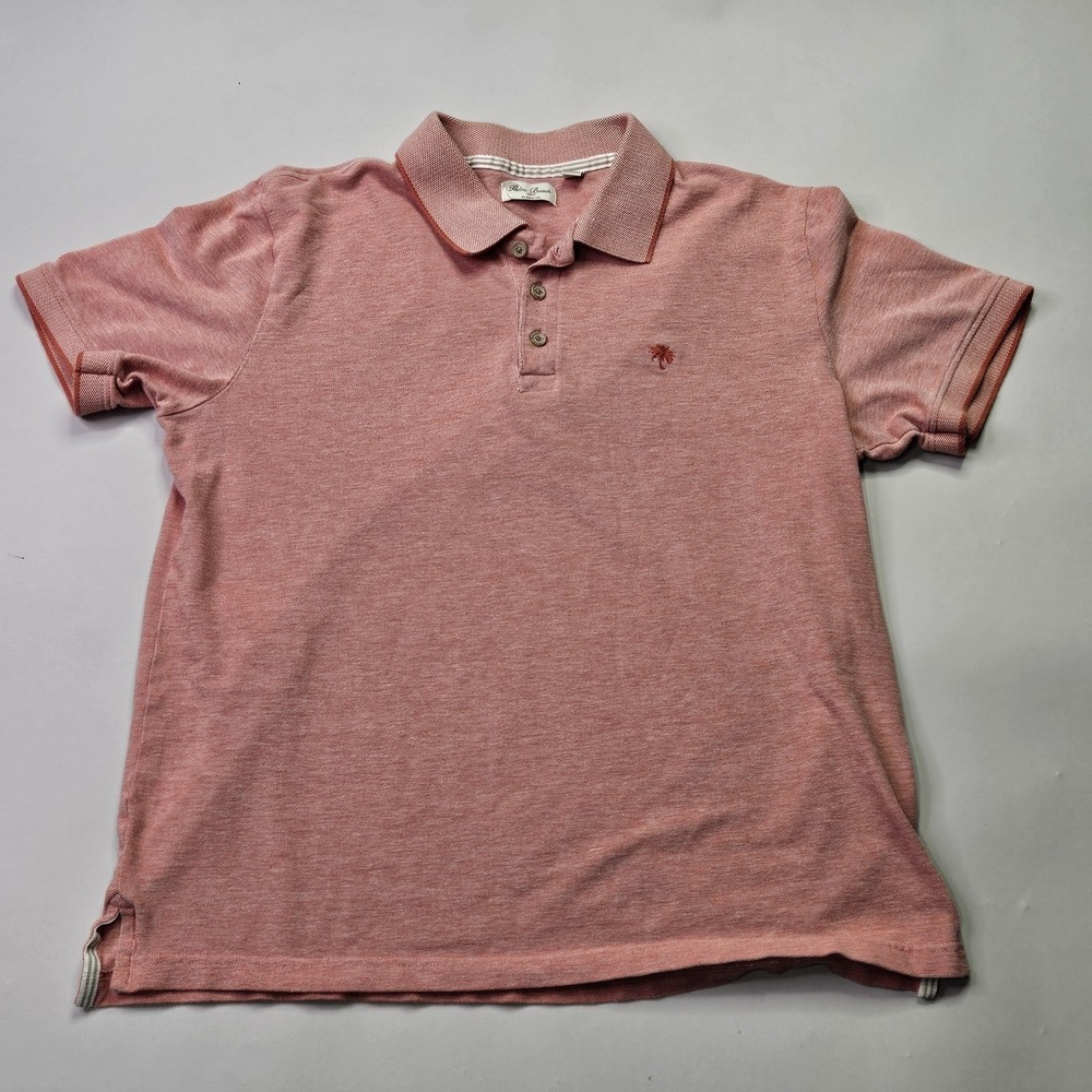 Palm Beach 1922 Classic Fit Polo Shirt Men's Large Red/Orange Cotton Blend